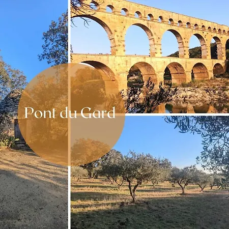 Apartament Le Mistral - Pont Du Gard - Cozy & Intime - Wifi Fibre -tv Saint-Bonnet-du-Gard